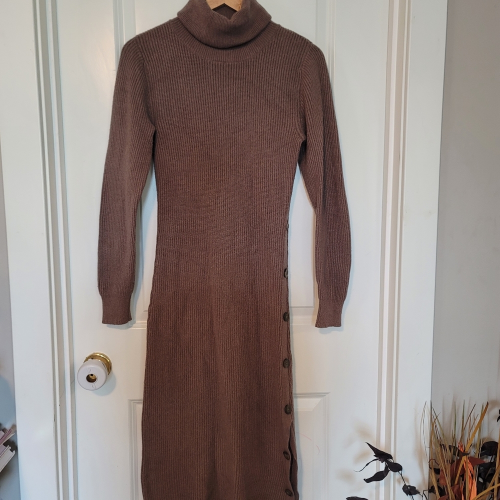 Hippie Dress kaki Sweater Dress size Medium for women